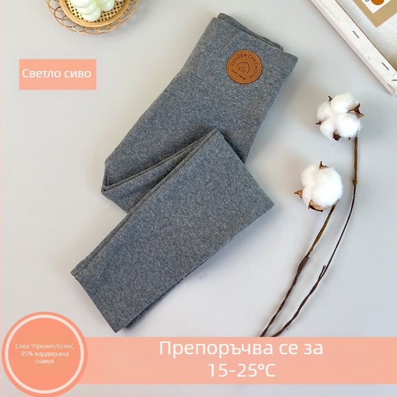 Детски клин с поларена подплата, удебелен, есенно-зимен, бял, външно облекло, еднокомпонентен, кадифен, топъл, зимен, черен, детски топли панталони