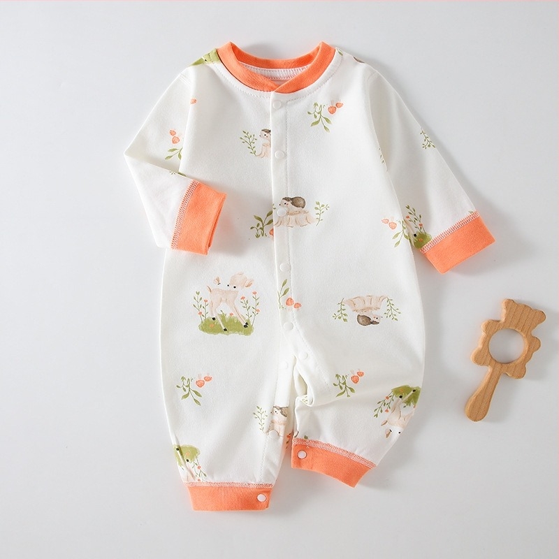 Бебешки дрехи от чист памук, пролетни и есенни гащеризони за новородени, бебешки гащеризони без кости, бельо без ръкави, бебешки пижами