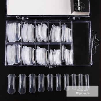 Бърза фототерапия за нокти с кристално парче за нокти, прозрачно удължаване, лепенка, удължаване на ноктите, помощна форма за нокти 100 части