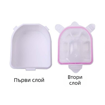 Двуслойна купа за ръце с мехурчета, инструменти за нокти, маникюр, почистване, омекотяване на ноктите, ексфолиране, грижа за роговицата, удебеляване на мивка