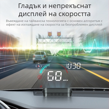 2023 нов автомобил M22 HUD head-up дисплей GPS универсален скоростомер декорация автомобилна електроника Шенжен