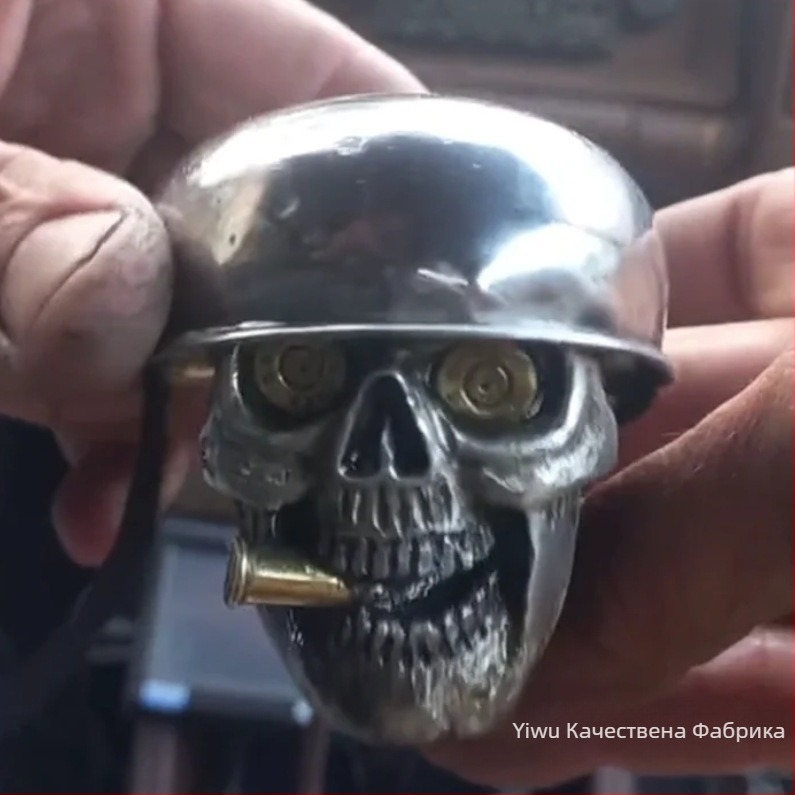 Трансгранично популярни Amazon Skullsoldiergrip Череп Войник Дръжка за скоростна кутия за кола Синтетични смолни орнаменти