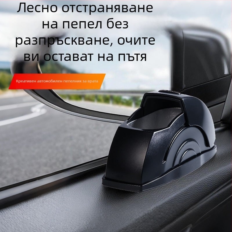 Ново устройство за автомобилна врата, пепелник за кола, пепелник за кола, алуминиева сплав, висок клас, креативни автомобилни консумативи за интериор