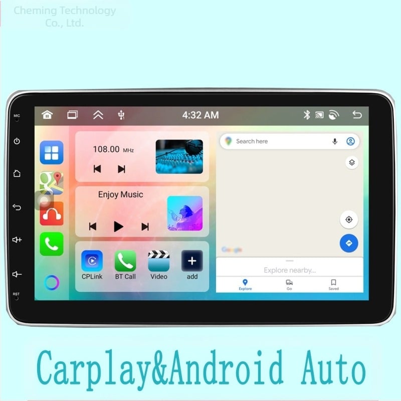 Подходящ за Android 13.0 Volkswagen Thin Model (4+64) Безжична Carplay навигация за кола Централно управление Интегрирано