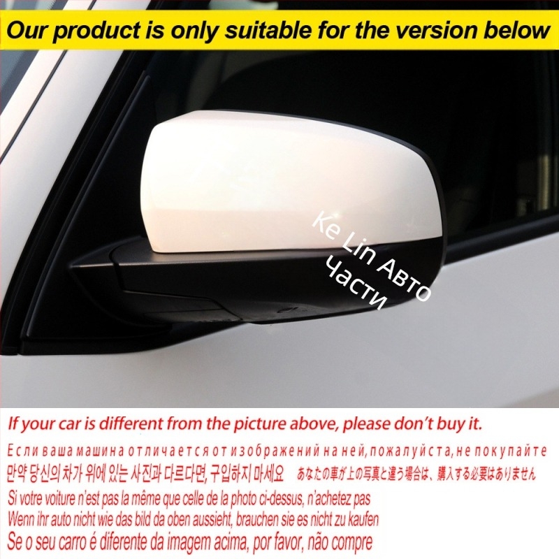 Подходящ за BMW x5 x6 E70 E71 2007-2013, корпус за огледало за обратно виждане в ярко черно/карбонов цвят