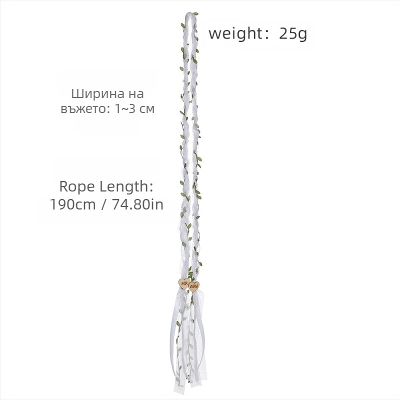 Висулка за сватбено ласо с въже, лазос за бода, сватбено въже с традиционен келтски модел, селска сватба