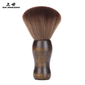 Предишен Дървена четка за метене на коса Четка за врата Четка за счупена коса Мека влакнеста четка Фризьорски салон Метене на коса Инструменти за почистване на счупена коса