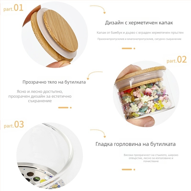 Писалка за измиване на нокти с удебелено стъкло, кристална чаша, мрежест филтър от неръждаема стомана, инструмент за почистване на четка за фототерапия на едро