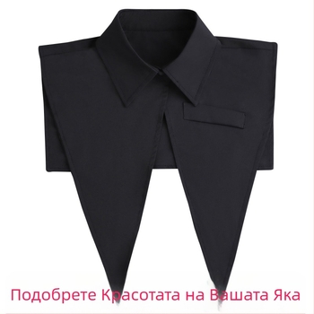 Лятна тънка яка тип риза с шал, голяма заострена яка, универсален костюм, фалшива яка, външна подплата, малка жилетка, голяма яка тип „люлка“
