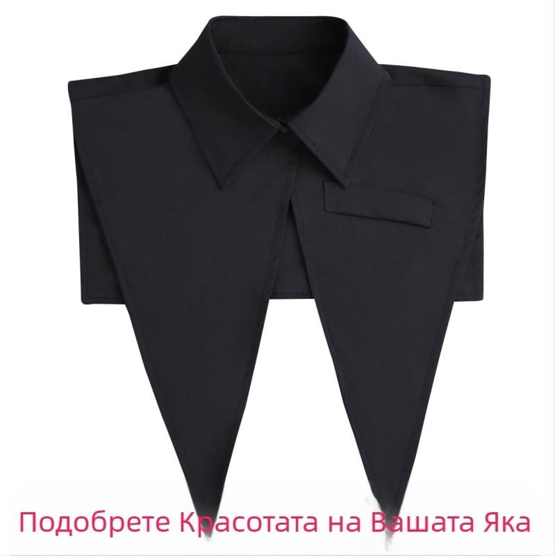 Лятна тънка яка тип риза с шал, голяма заострена яка, универсален костюм, фалшива яка, външна подплата, малка жилетка, голяма яка тип „люлка“
