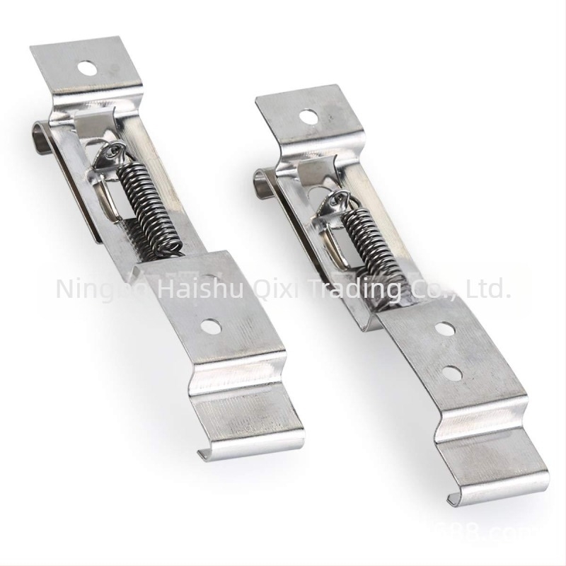 Рамка за регистрационен номер на ремарке от неръждаема стомана, рамка за регистрационен номер, къмпинг, капак за регистрационен номер на RV, фиксиран, голям, пружинен тип