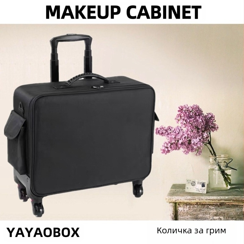 Професионална чанта с голям капацитет, дръжка, професионален калъф за татуировки, козметика, грим, мигли, нокти, инструменти за красота, съхранение