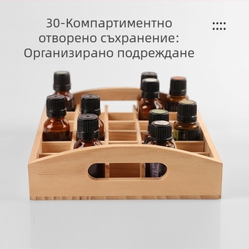 Трансгранично налично 30-мрежово Dotteri етерично масло, стойка за съхранение, дървена опаковка, кутия за подарък, кутия за съхранение