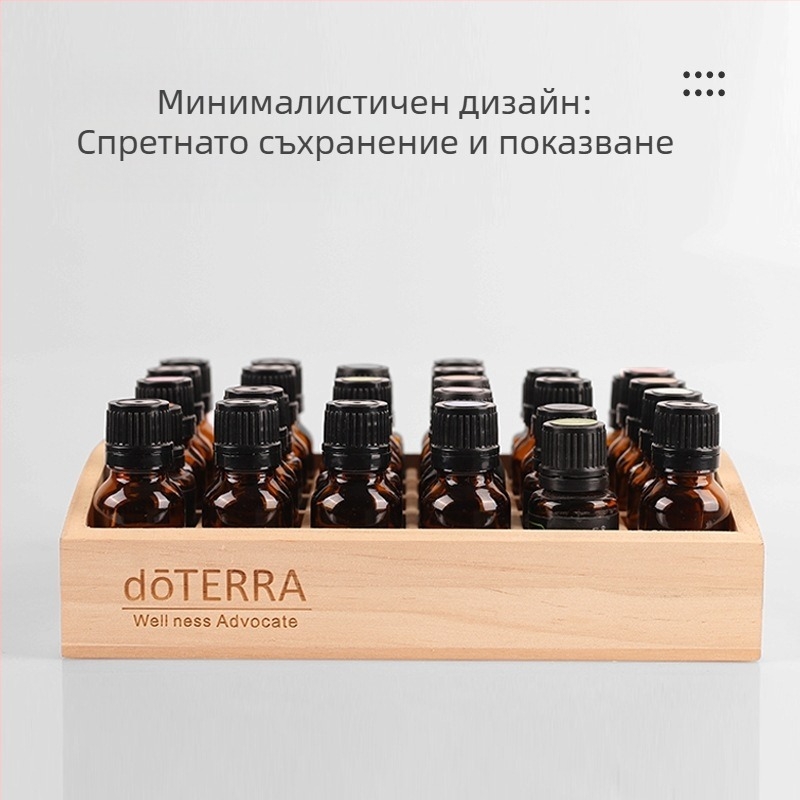 Трансгранично налично 30-мрежово Dotteri етерично масло, стойка за съхранение, дървена опаковка, кутия за подарък, кутия за съхранение