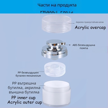 Точкова 30G златна вакуумна бутилка за крем 50G перлено бяла пресова бутилка 100G акрилна бутилка за крем
