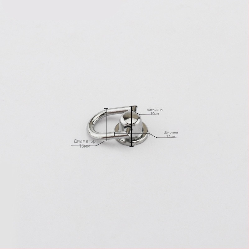 Фабрични директни продажби от сплав, висяща катарама за уши, аксесоари за багаж, чанта, метален висящ пръстен, катарама за чанта, мини фиксирана катарама