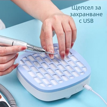 Високо всмукателна безшумна полираща прахосмукачка за премахване на нокти, преносима прахосмукачка за нокти, специален малък колектор за прах за премахване на нокти