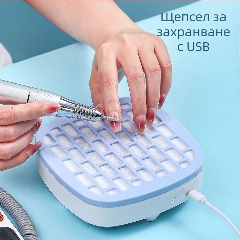 Високо всмукателна безшумна полираща прахосмукачка за премахване на нокти, преносима прахосмукачка за нокти, специален малък колектор за прах за премахване на нокти