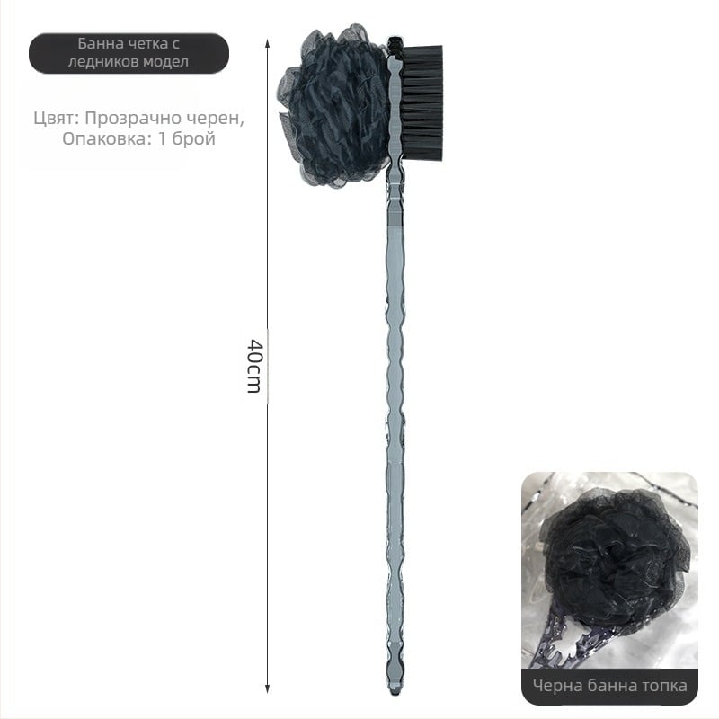 Четка за баня с търкане на гърба не изисква дълга дръжка, мека четка, двустранна четка за баня, кал за премахване на пепел, артефакт от гърба на четката за баня
