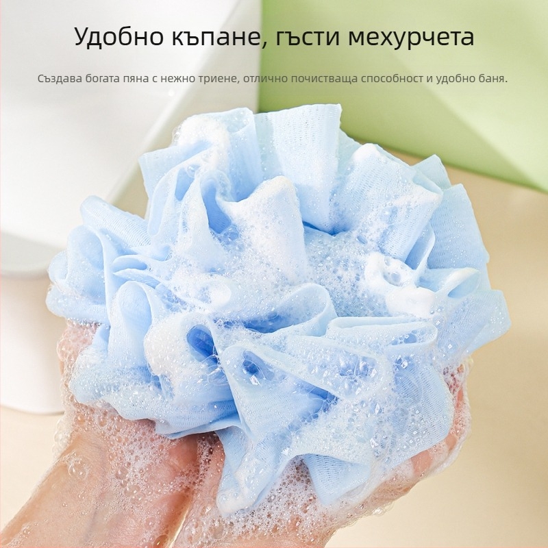 Директна доставка от фабриката може да постави сапун pe вана разтривател вана балон топка може да се окачи мека абсорбираща пяна мрежа
