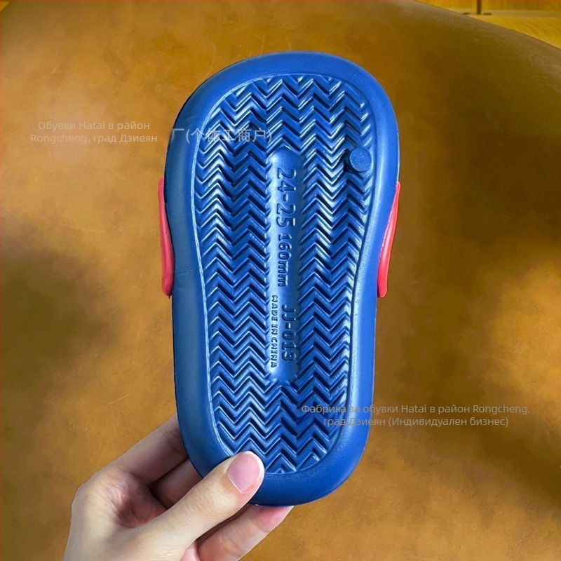 Детски пантофки с анимационни филми за момчета и момичета, летни, за вътрешна употреба, неплъзгащи се, за средни и големи деца, бебешки пантофки