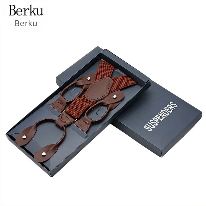 Мъжки панталони Cross-Border с каишка за тиранти, многоцветни, еластични, с каишка за копчета и щипка за панталони