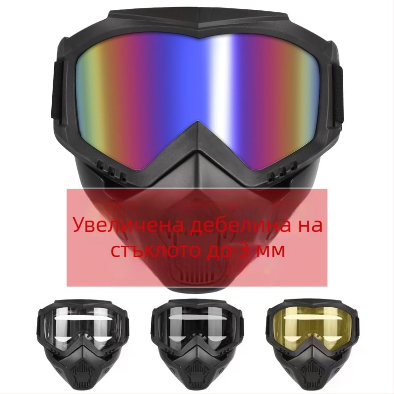 Тактическа маска Zlang за езда на открито, ски бягане, очила за маска, леща 3 мм, защитно оборудване за открито CS