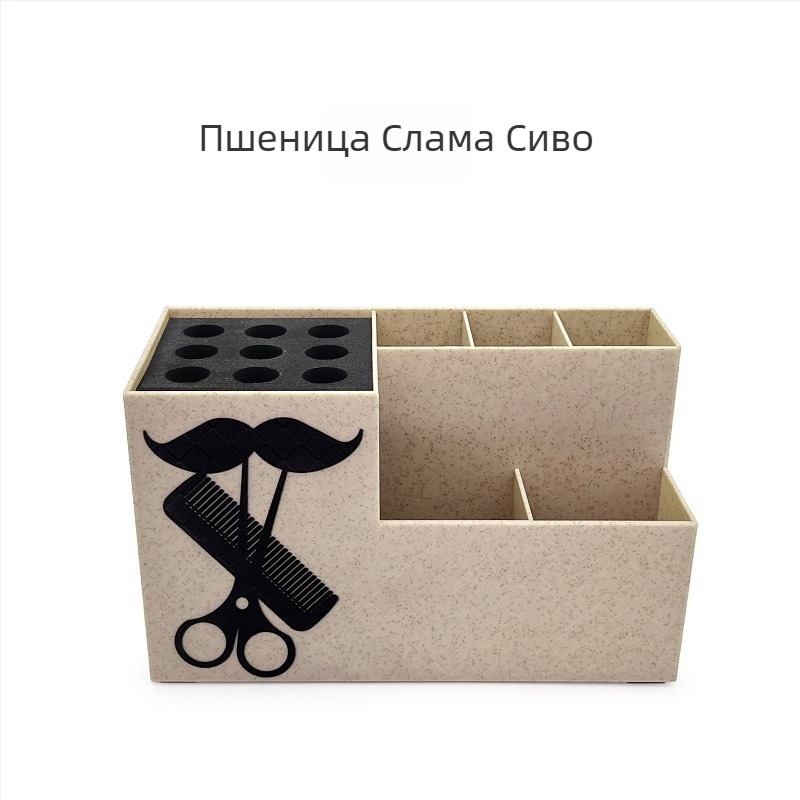 Инструменти за коса и нокти, пластмасова кутия за съхранение, фризьорски салон, бръснарница, стилист, креативни настолни ножици, гнездо