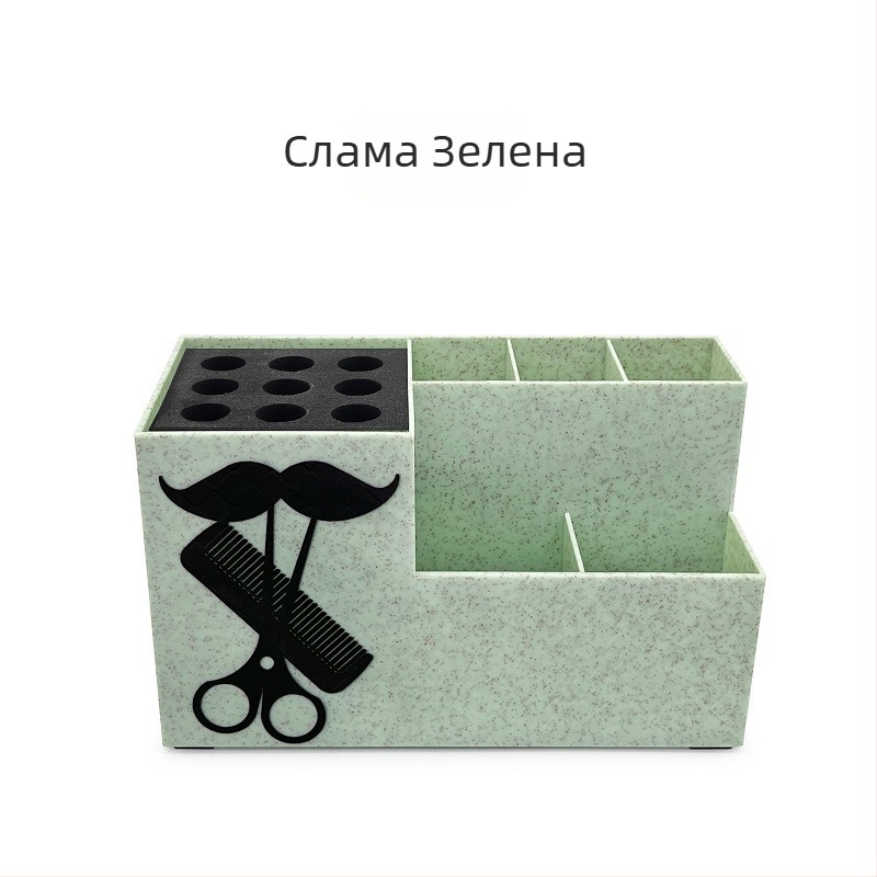 Инструменти за коса и нокти, пластмасова кутия за съхранение, фризьорски салон, бръснарница, стилист, креативни настолни ножици, гнездо
