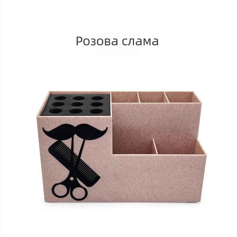 Инструменти за коса и нокти, пластмасова кутия за съхранение, фризьорски салон, бръснарница, стилист, креативни настолни ножици, гнездо