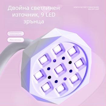 Настолна лампа за съхранение на енергия за нокти Lotus, интелигентен сензор с дисплей, UV лампа за втвърдяване, бързосъхнеща лампа за печене на нокти