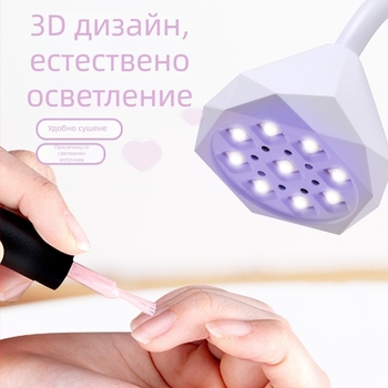 Настолна лампа за съхранение на енергия за нокти Lotus, интелигентен сензор с дисплей, UV лампа за втвърдяване, бързосъхнеща лампа за печене на нокти
