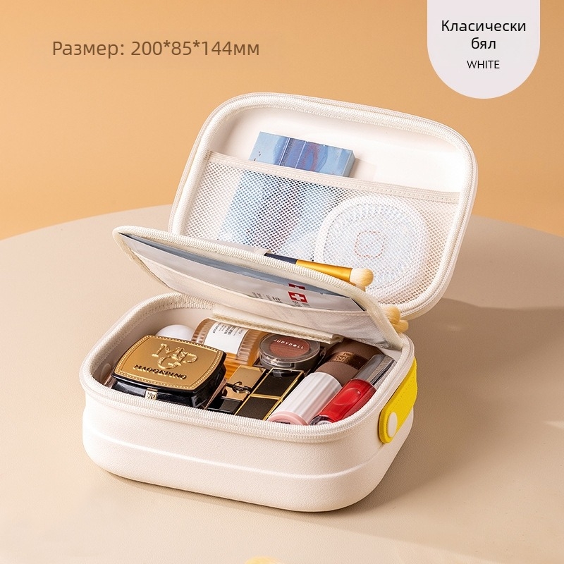 Преносима козметична чанта, чанта за съхранение на козметика с голям капацитет, водоустойчива и устойчива на налягане преносима козметична чанта, чанта за тоалетни принадлежности за пътуване