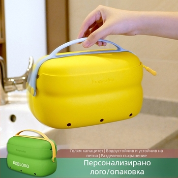 Чанта за тоалетни принадлежности, висок клас водоустойчива преносима козметична чанта за пътуване, стилна, луксозна, закачена мъжка и дамска козметична чанта тип чанта