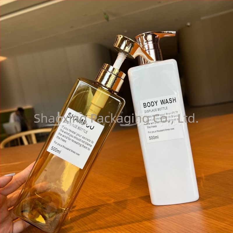 800 мл/1 л нова бутилка за съхранение с голям капацитет, тип „push“, празна бутилка, домакински перилен препарат, шампоан, балсам