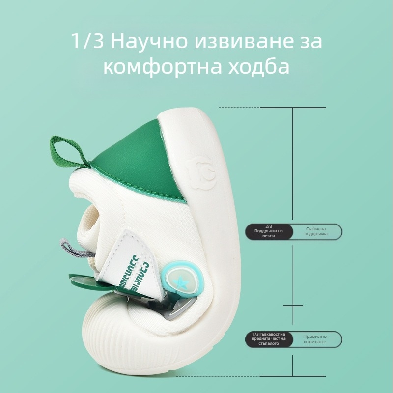 Fumei Детски обувки за момчета и момичета, пролетни и есенни обувки с анти-повдигаща се подметка, дишащи обувки с мека подметка, функционални обувки за бебета за възраст 0-3 години