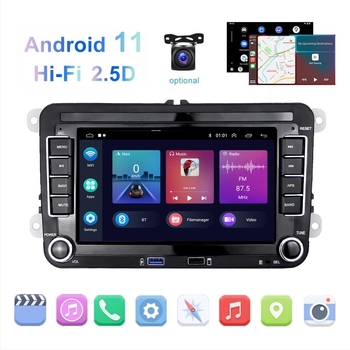 Подходящ за Volkswagen, специализиран 7-инчов Android 11 автомобил, Carplay централно управление, голям екран, навигация за заден ход, изображение, многофункционална машина