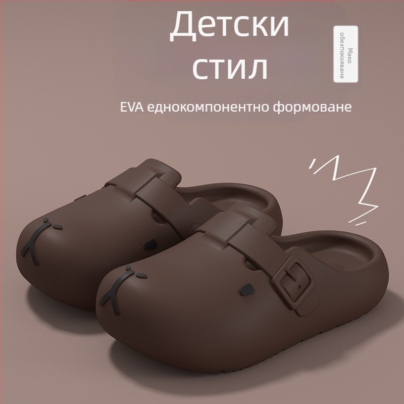 Детски чехли Kapi Bala за момчета, лято 2025, нови, неплъзгащи се плажни сандали за момичета с големи дупки