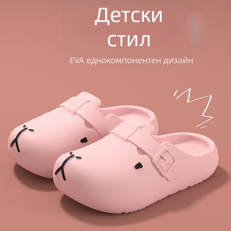 Детски чехли Kapi Bala за момчета, лято 2025, нови, неплъзгащи се плажни сандали за момичета с големи дупки