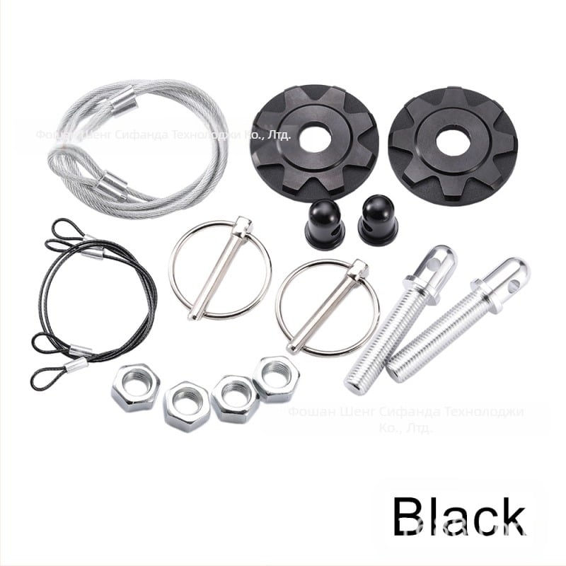 Трансгранична гореща разпродажба на универсални модифицирани външни аксесоари заключване на капака на кабела заключване на капака на двигателя алуминиева сплав CNC заключване на капака