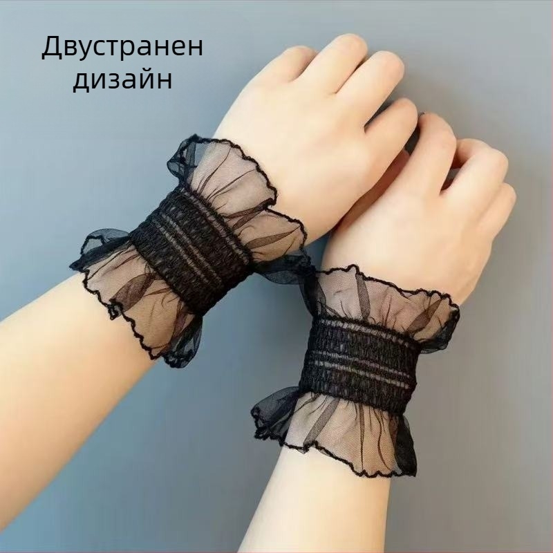 Дантелени ръкави за китки, ръкави за ръце, блокиращи светлината, Jk фотосесия, основна декорация за китка от фея дантела за кратки видеозаснемания