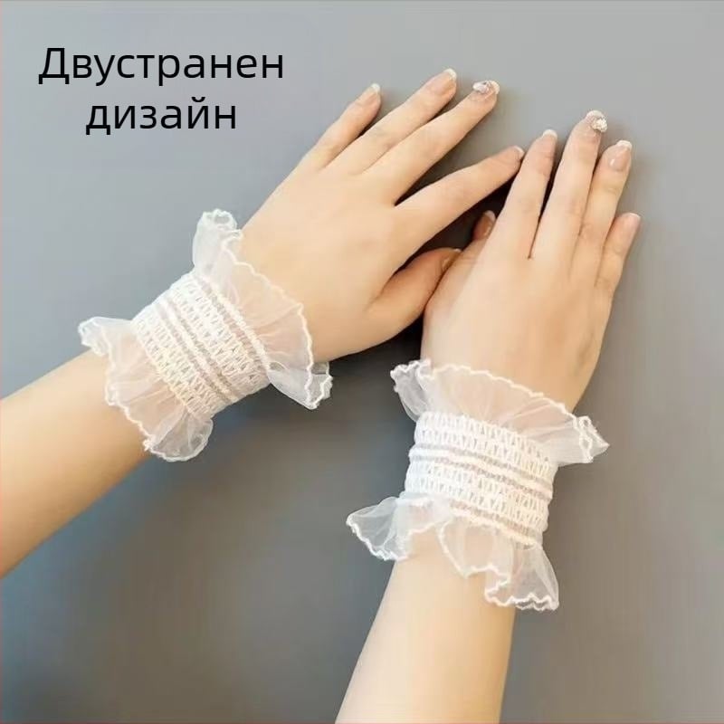 Дантелени ръкави за китки, ръкави за ръце, блокиращи светлината, Jk фотосесия, основна декорация за китка от фея дантела за кратки видеозаснемания