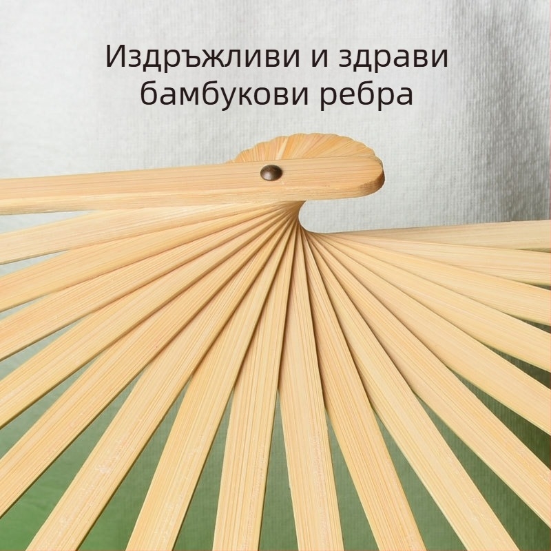 Ветрило за класически танци, ветрило за танци, женско ветрило, черно, дълго, дебело, двустранно лепило, ветрило за танци Zhou Yangko Square Dance Ink