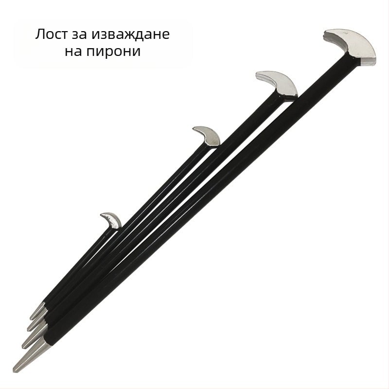 Комплект от 4 кръгли лостове, директни продажби от фабриката, с инструмент за премахване на пирони, термично обработени от двата края, 6"12"16"20" Efi лост