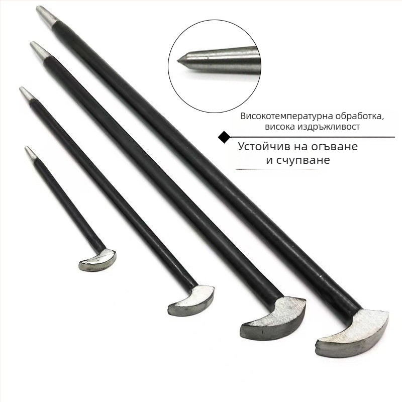 Комплект от 4 кръгли лостове, директни продажби от фабриката, с инструмент за премахване на пирони, термично обработени от двата края, 6"12"16"20" Efi лост