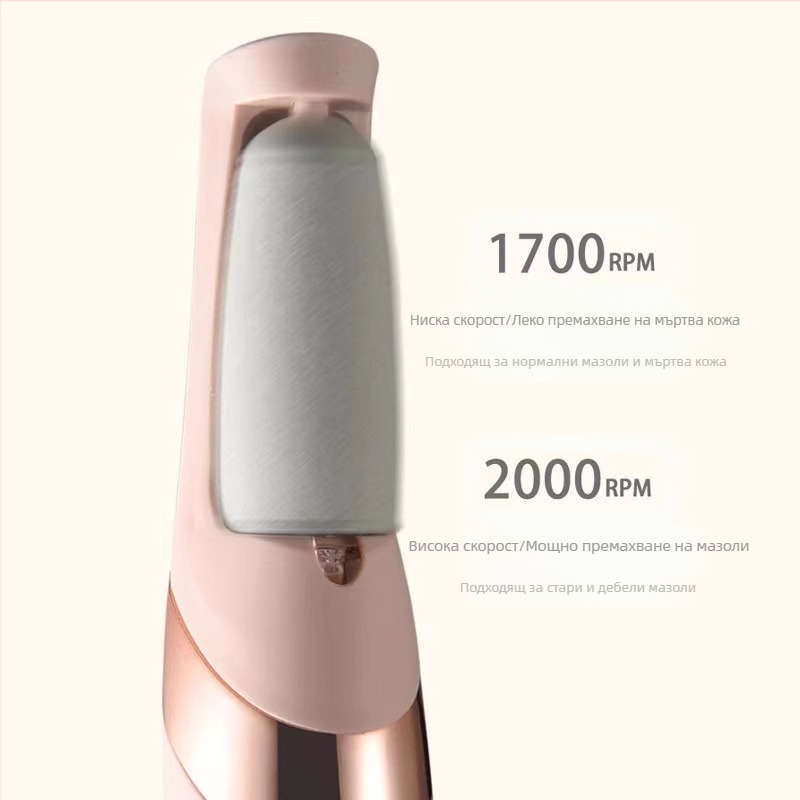 Електрическа машина за шлифоване на крака за трансгранично зареждане, премахване на пашкули, премахване на мъртва кожа и шлифоване на крака, домакинска машина за подстригване на крака, USB зареждане с две скорости