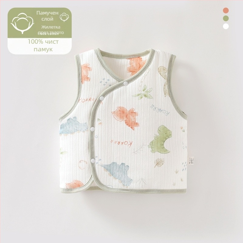 Бебешка жилетка, есенно и зимно връхно облекло, жилетка за новородено, есенно и зимно, дебела бебешка жилетка тип А, топла вътрешна дреха