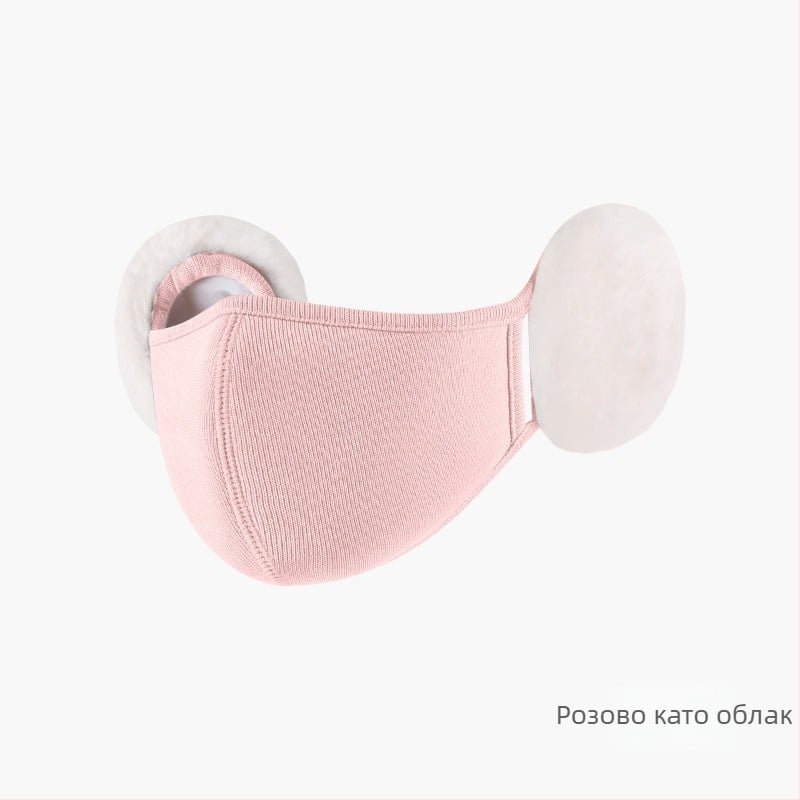 Есенна и зимна маска за жени, висококачествена плюшена сладка защита за уши, стерео отслабваща маска с облак, топла маска за уши 2 в 1