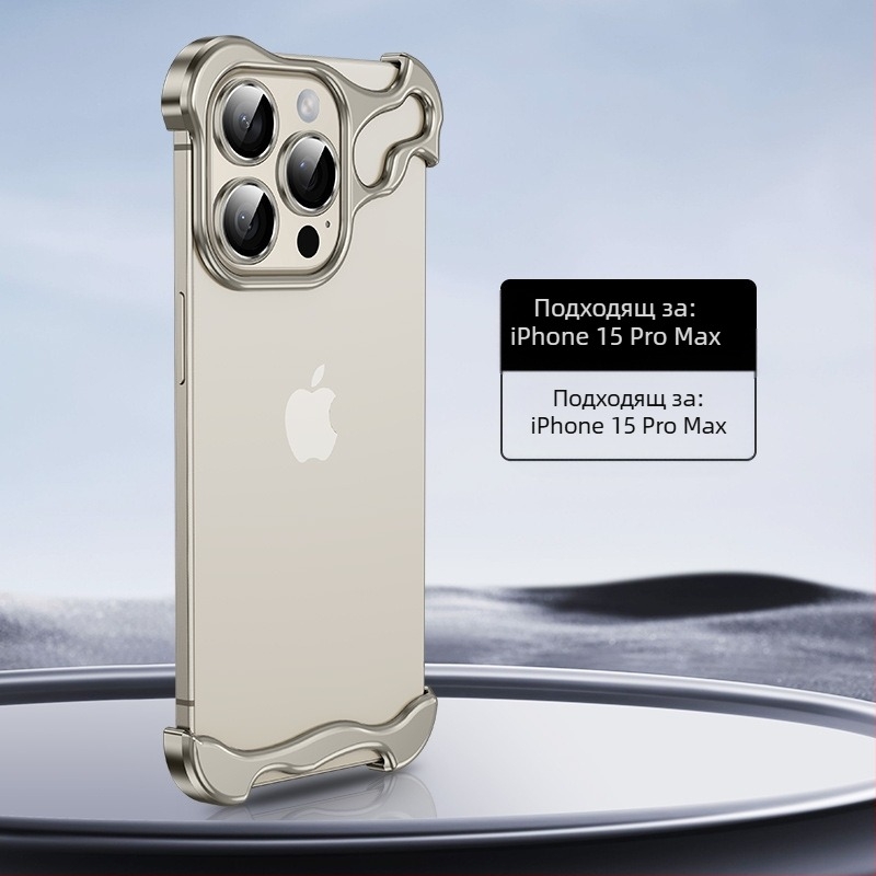 Метален ъглов предпазител за кейс за iPhone 14/13 серия – удароустойчив, отвеждане на топлината, безрамкова защита на обектива