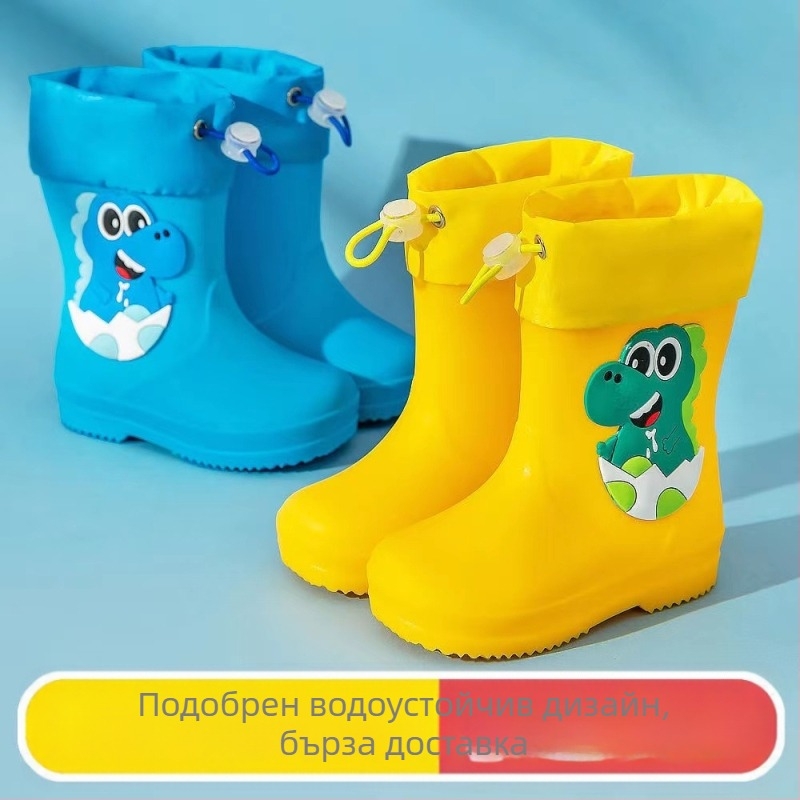 Детски гумени ботуши, Бебешки гумени ботуши с неплъзгаща се подметка за момчета, Учебни ботуши за момичета, Детски водни обувки, Водоустойчиви детски гумени обувки